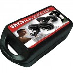 York 20kg Blk Cast Iron Plate D/Bell Set In Case