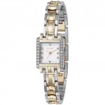 Fossil Ladies two tone stone set bracelet watch
