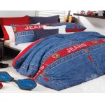Logan & Mason Jeans Blue Single Duvet Cover Set