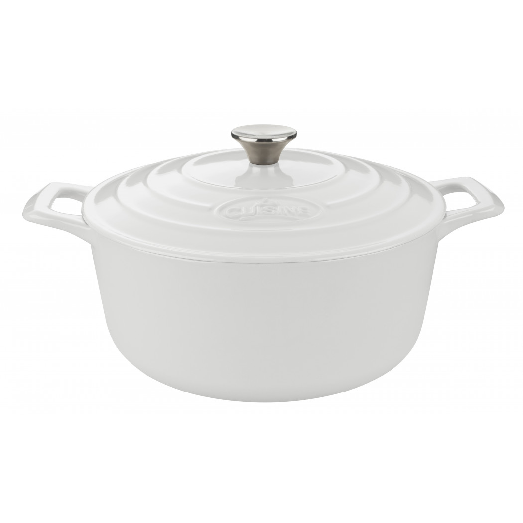 La Cuisine Round Casserole 4.75L/26cm (White)
