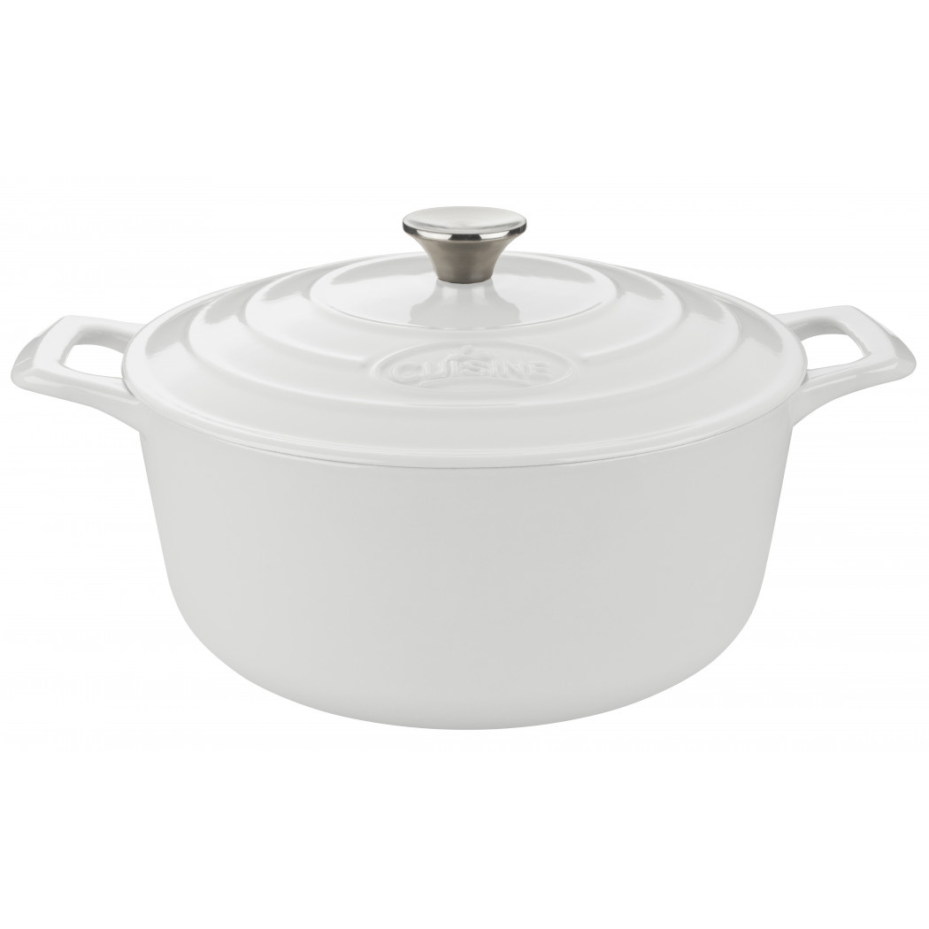 La Cuisine Round Casserole 6L (White)