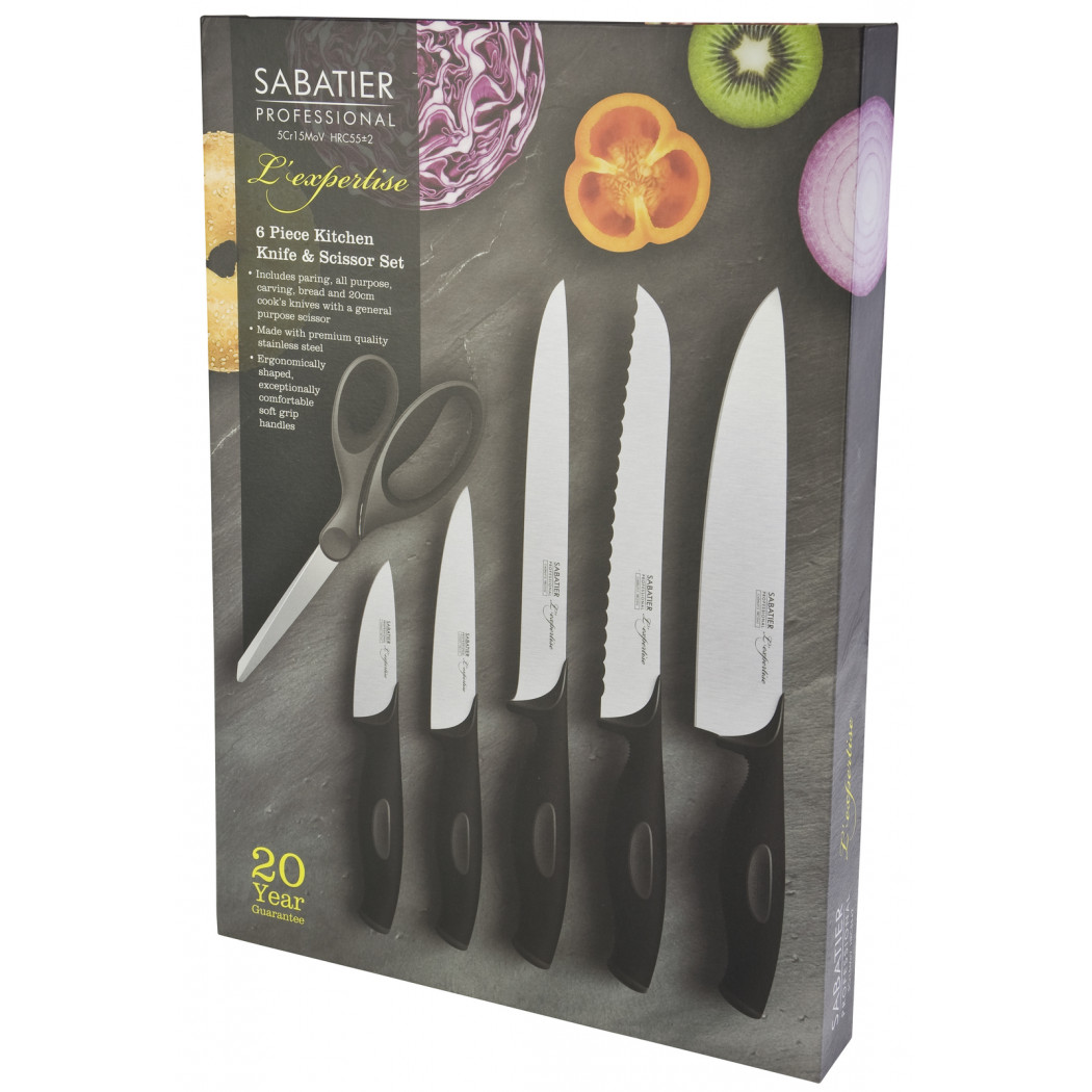 6 sabatier steak knives 23cm, polymere ABS, original, french manufacture,  professional