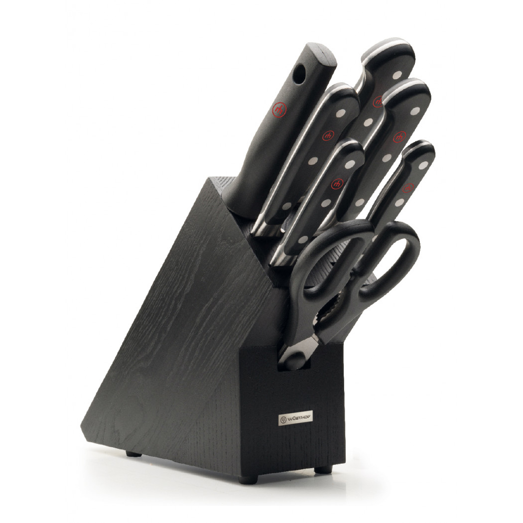 Wusthof Classic 7pc Knife Block Set (Dark)