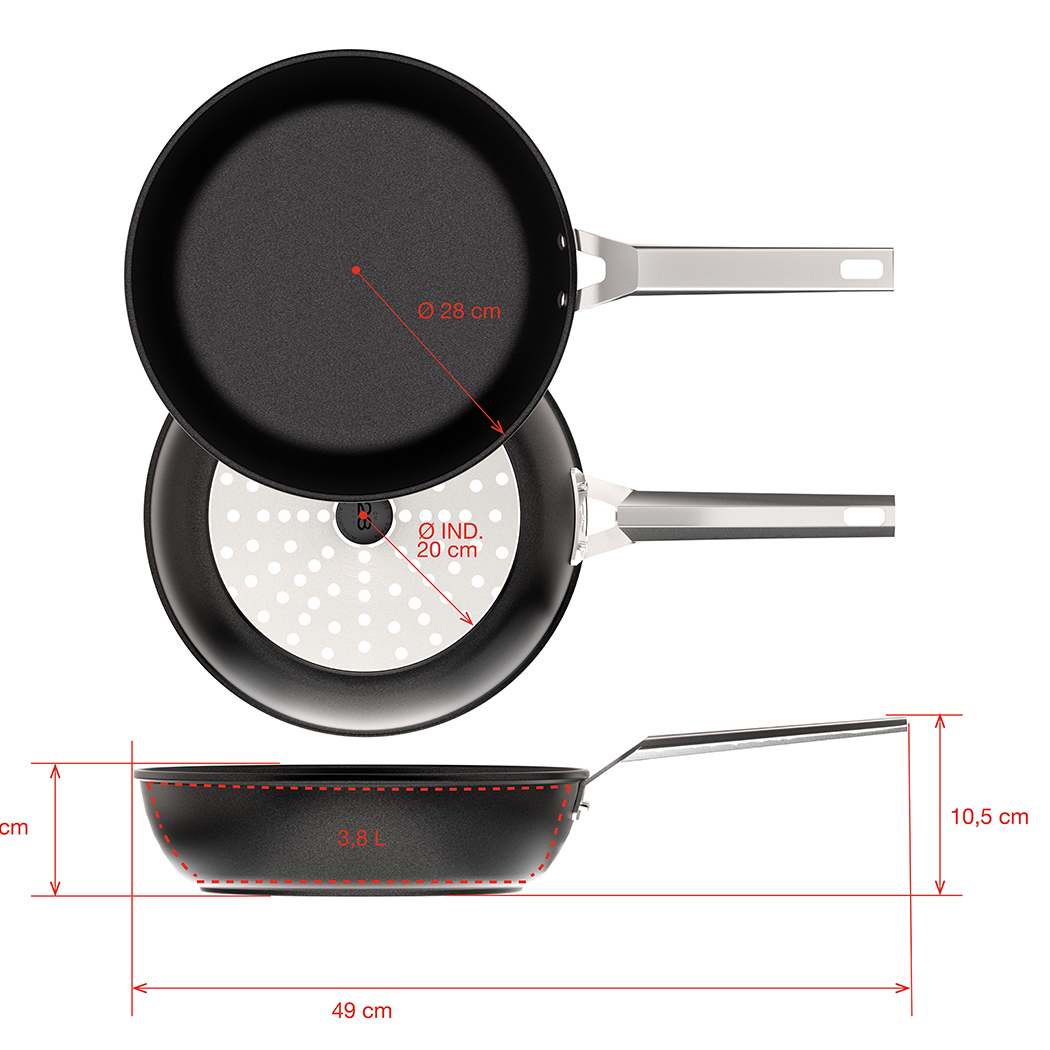 Valira Aire Deep Frypan Induction (28cm)