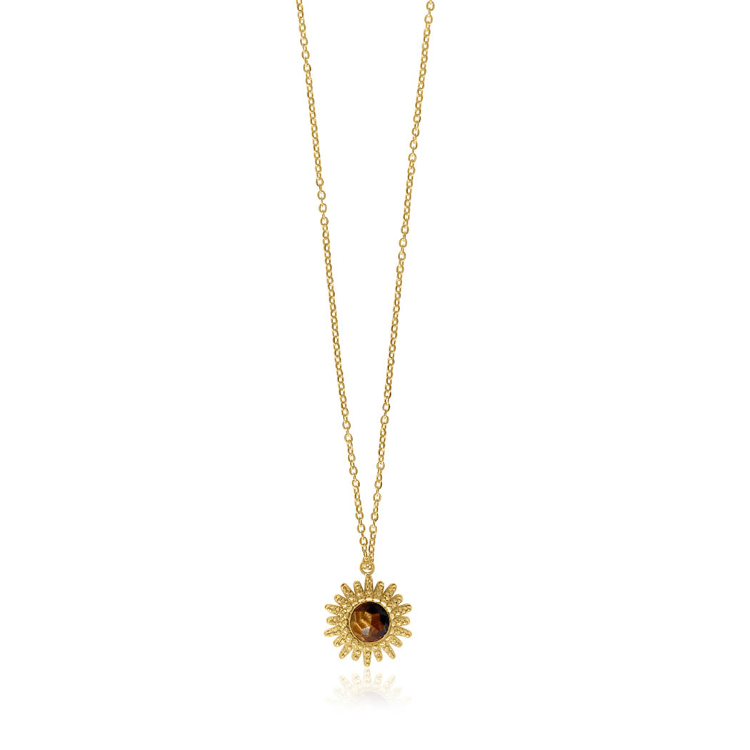 Fabuleux Vous Steel Me Soleil Necklace (Tiger's Eye)