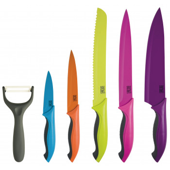 Taylors 5pc Coloured Knife Set + Peeler