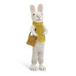 Gry & Sif Big White Bunny (Ochre Scarf and Grey Pants)